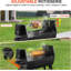 Barbecue portatif au charbon de bois 2-en-1 Brand-man avec rôtissoire électrique en acier inoxydable - Acier émaillé de porcelaine, assemblage sans outil, conception pliable et hauteur réglable pour la cour arrière, le camping, le patio et les fêtes d'avant-match-124322567