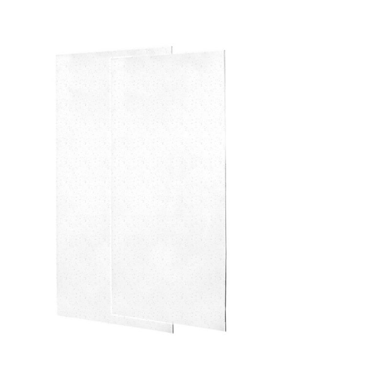 Solid Surface Two Panel Shower Wall, Arctic Granite, 72" H x 36" W x 0.25" D
