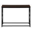 Table d'appoint, console, vestibule, étroit, canapé, salon, chambre à coucher, stratifié brun, métal noir, contemporain, moderne-1202757723