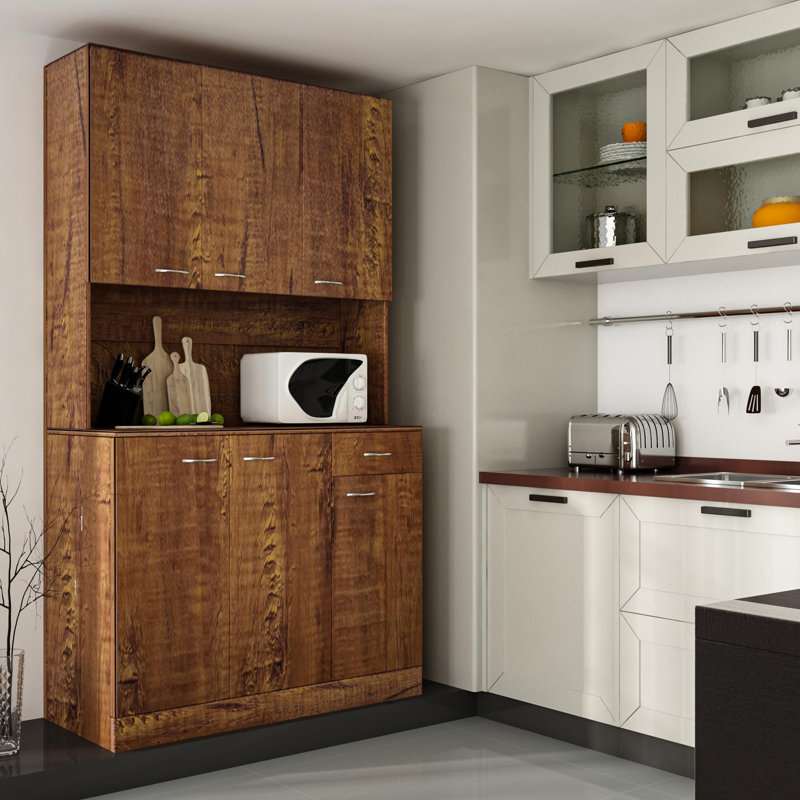 70.87" Tall Kitchen Cabinet, Walnut