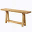 Table d'entrée en bois massif de style naturel avec rangement à deux niveaux, conception campagnarde pour une utilisation polyvalente à la maison