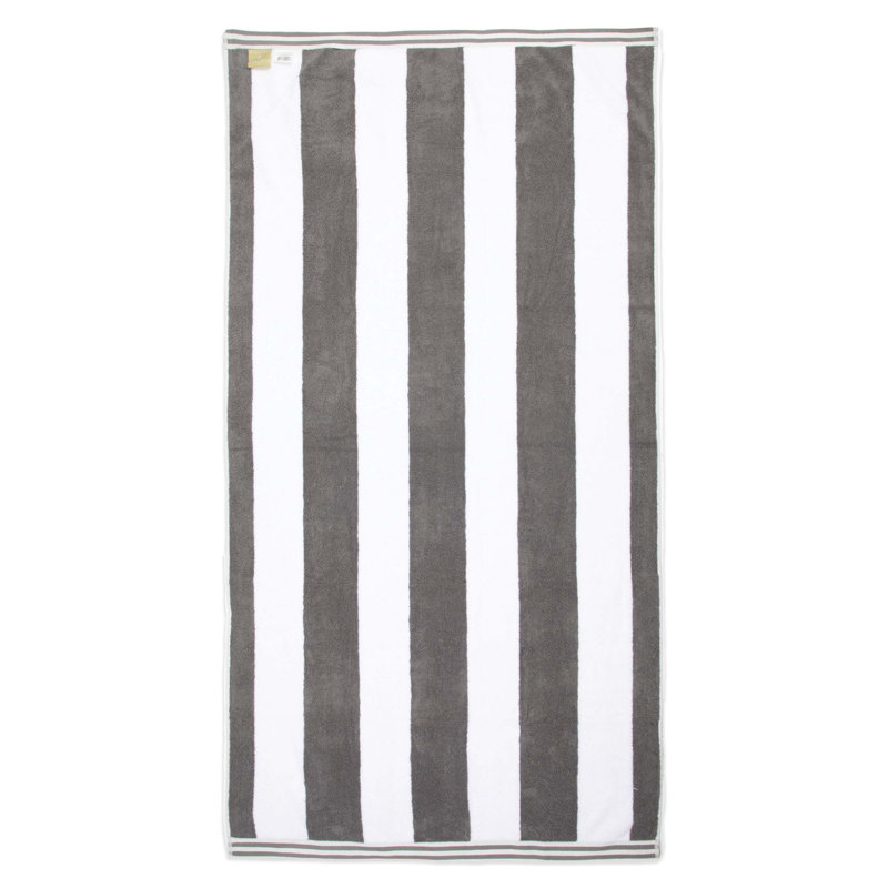 Serviette de plage réversible 100% coton Aston & Arden 30 x 70, Gris clair / Gris foncé