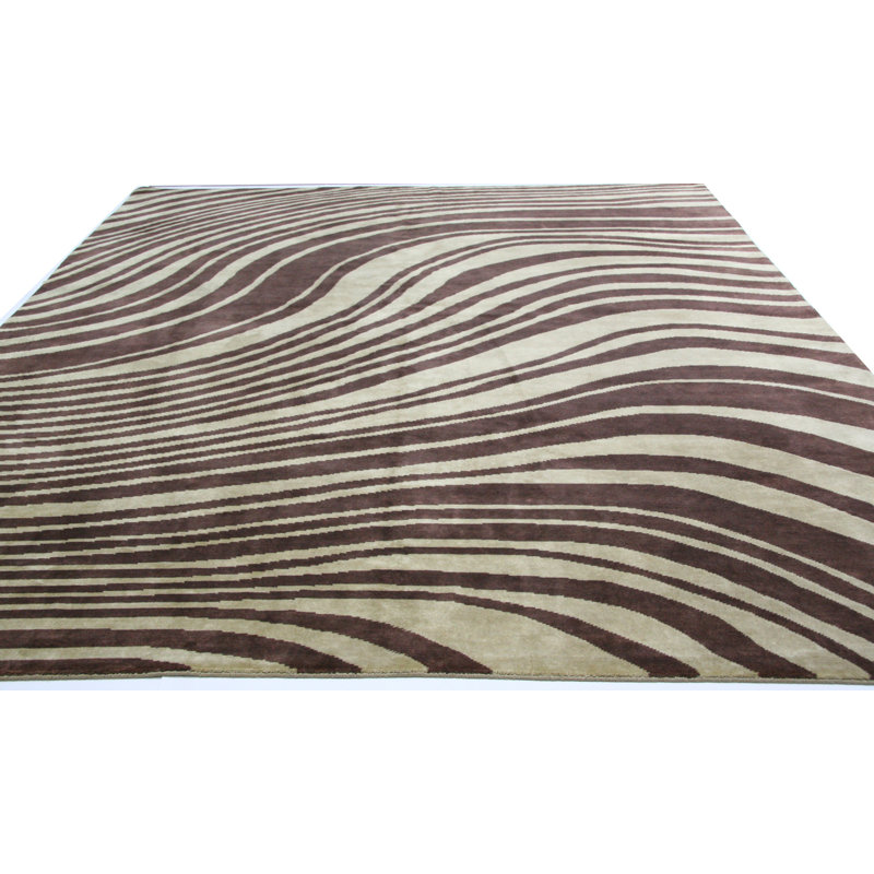 One-of-a-Kind 9'10" X 12' New Age Wool Area Rug in
