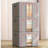 Steel Frame Storage Box, Cloth Storage Box for Quilt Storage Box Folding Wardrobe Fabric Extra Large Storage Bag with Clear Window, Sturdy Zippers(Set of 3)-1039820337-1039820339