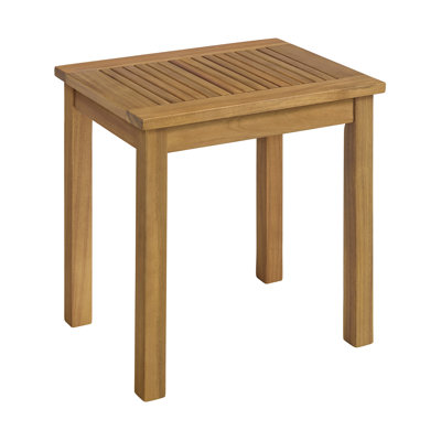 Okemo 19" Weather-Resistant Solid Acacia Wood Outdoor Side Table