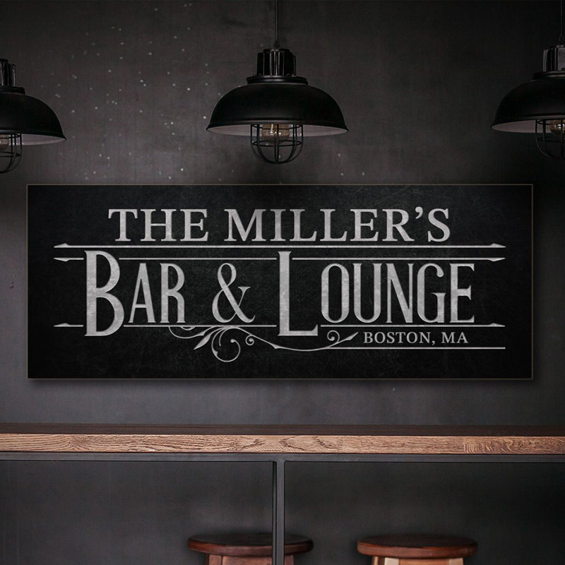 Art Deco Custom Bar Sign - Bar and Lounge Wall Décor, Yes