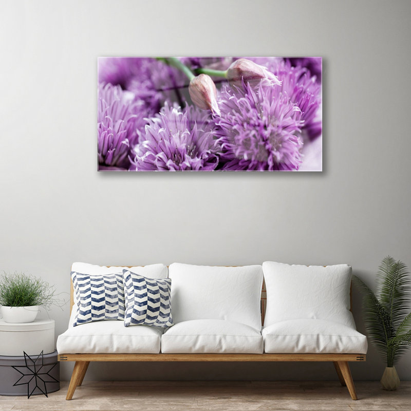 Floral Flowers - Unframed Photograph on Glass