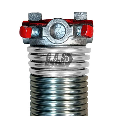 218x1.75x26 Galvanized Torsion Spring - Red