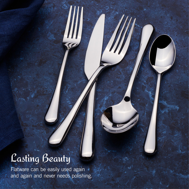 Mikasa Aster 20 Piece Flatware Set, Service For 4, 18/0 Stainless Steel