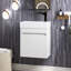 Ensemble de meuble-lavabo mural simple 18 po avec plateau Kulbir-1123186016