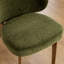 Chaise de salle à manger rembourrée de 20,1 po de large avec fauteuil à oreilles et dossier haut à oreilles avec pieds en bois massif pour salle à manger, vert, ensemble de 2-436899595