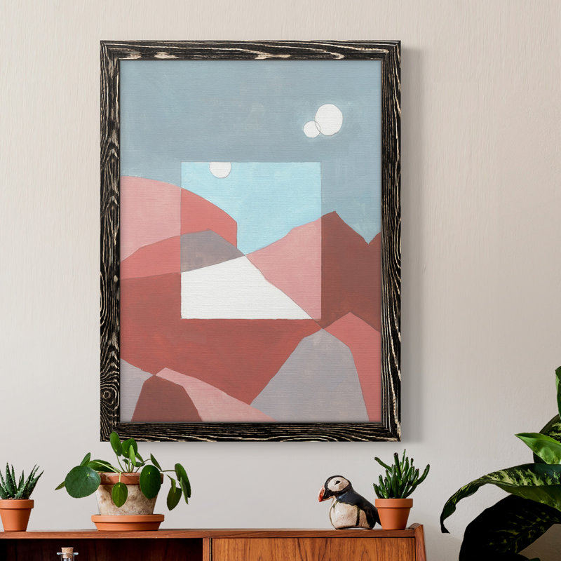 Desert Dreamscape I, toile encadrée de qualité supérieure - prête à être accrochée, Cadre noir, H 28 po x l 38 po x P 1 po