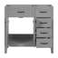 Base de meuble-lavabo de salle de bain gris 36 "avec tiroirs, cadre en panneau de fibres à densité moyenne | Idée cadeau-122516937-122516939