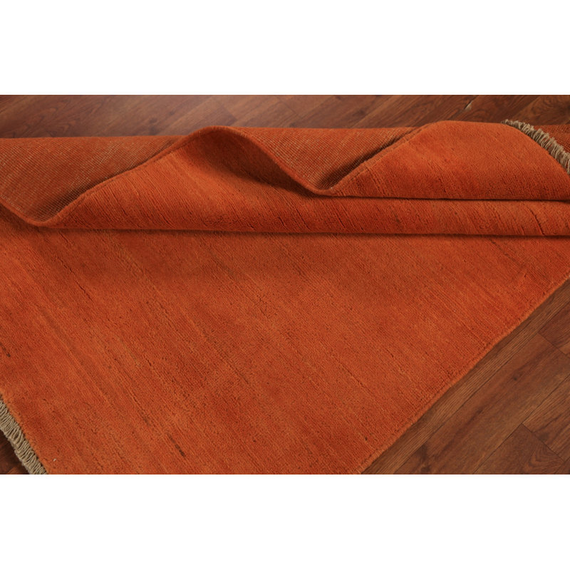 Tapis orange fait à la main Gabbeh 3 x 5