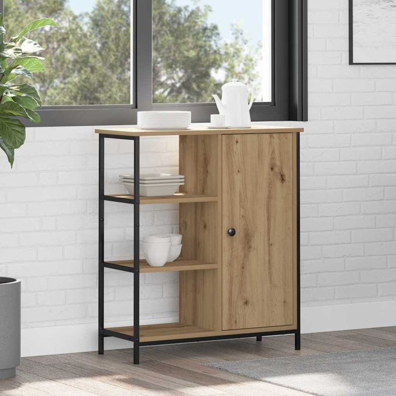 Sideboard 70X30x80 Cm Engineered Wood, Artisan Oak