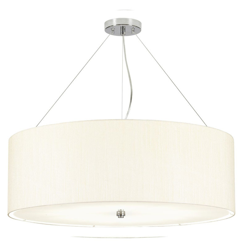 Ausilia 1 - Light Drum Pendant, 55cm H x 92cm W x 93cm D, Polished Chrome