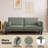 70" Modern Vegan Leather Loveseat Square Arm Sofa-845660965