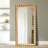 A golden square three-dimensional carved full-length wall mirror for home wall-mounted dressing