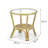 Eukleides Glass Tray Top End Table-8725285