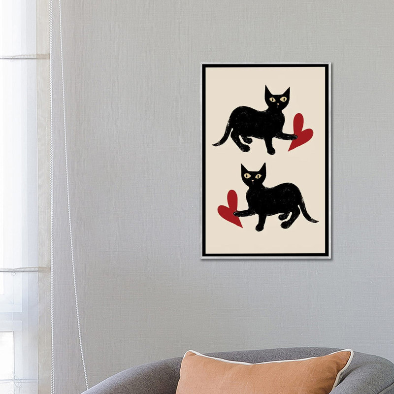 «Love Is Simple», reproduction d'art sur toile encadrée, Argent, Toile à cadre flottant sans passe-partout, H 26 po x l 18 po
