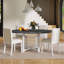 Ensemble de table de salle à manger extensible 5 pièces pour 4 personnes, table de salle à manger ronde pour 4 personnes avec chaises rembourrées, ensemble de table de cuisine de ferme avec rallonge amovible pour la salle à manger et la cuisine-2001758352-2001758355-2001758356