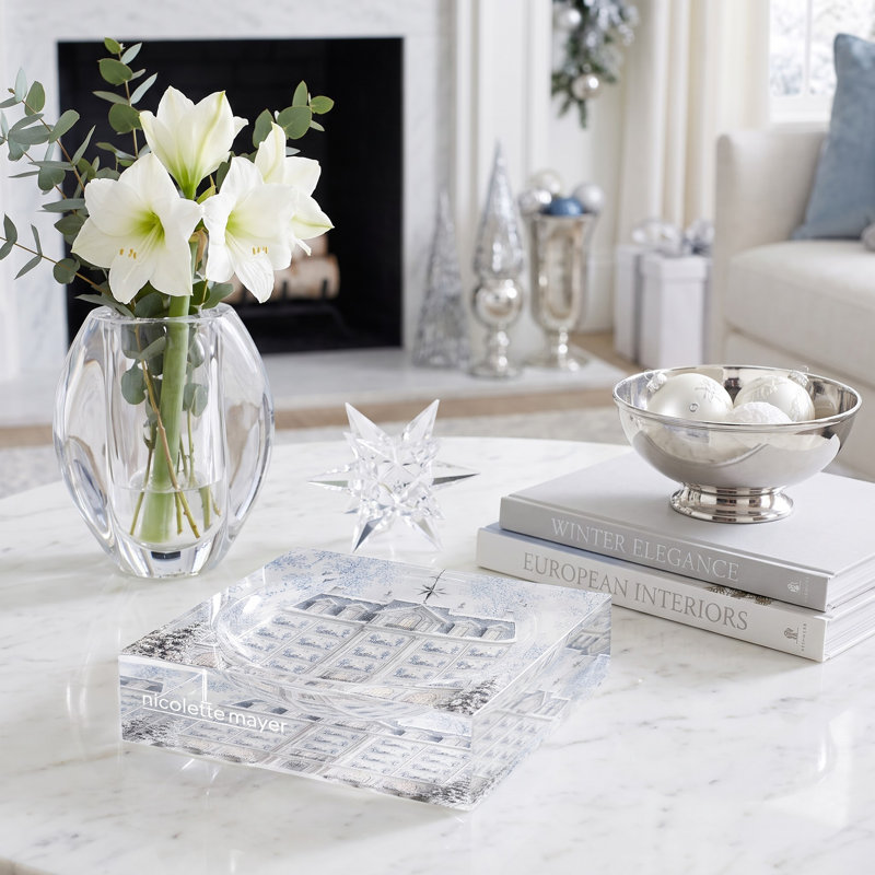 Acrylic Decorative Tray, 6"W x 6"D