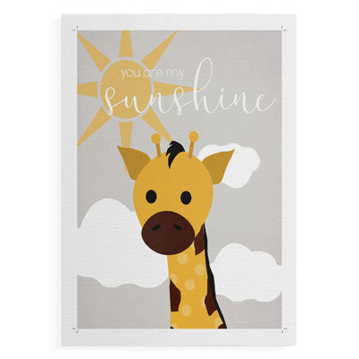 Girafe Sunshine - impression sur toile seulement - non encadrée
