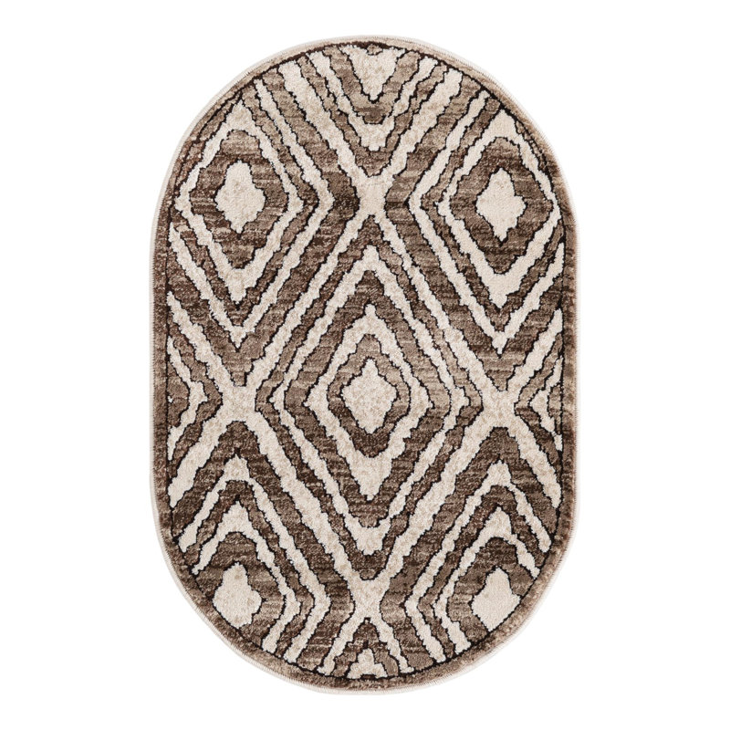 Amorrah Moroccan Indoor Rug, Oval 2' x 3'