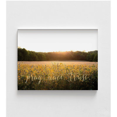 Pray-Wait-Trust By Donnie Quillen, Prayer Poster Print, Trust God Decor, Christian Living Room Gift Idea, Landscape Picture Print