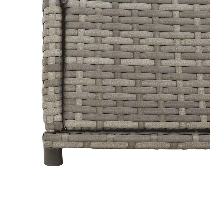 vidaXL Outdoor Storage Box, Large Deck Box PE Rattan with Magnetic Closure Weather Resistant, Stylish Modern Design With Ample Space For Tools And Cushions, Beige 41.3"x21.7"x44.5"