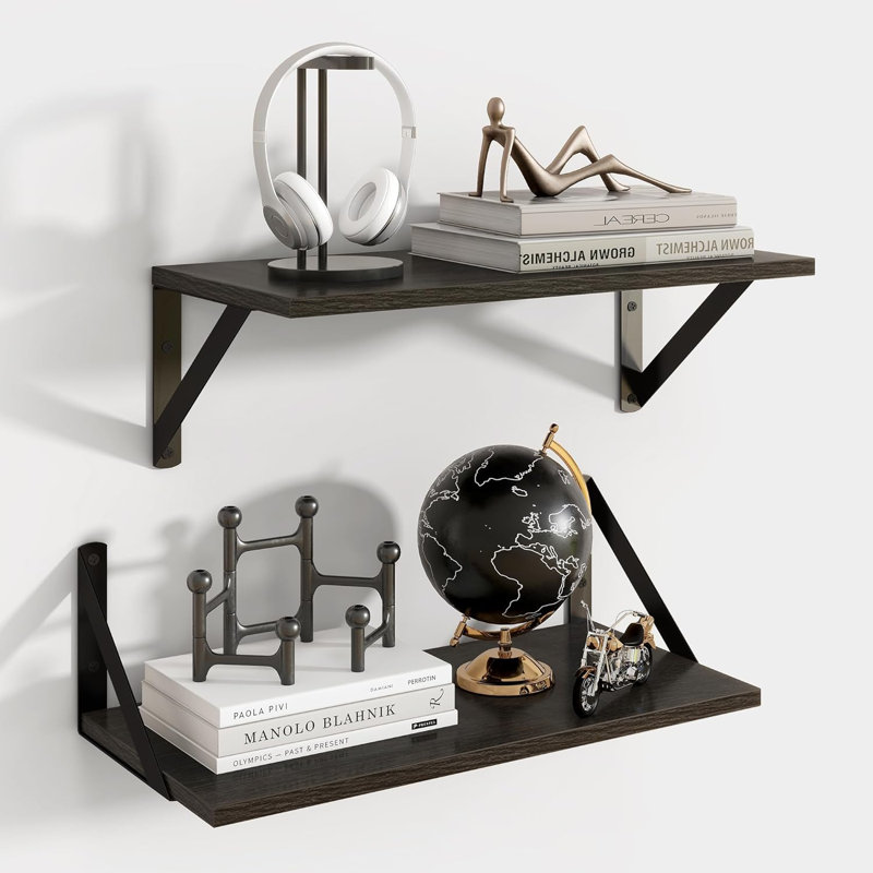 2 Piece Wood Floating Shelf
