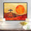 Iselda, lever de soleil, paysage du Sahara en Afrique - désert, art mural