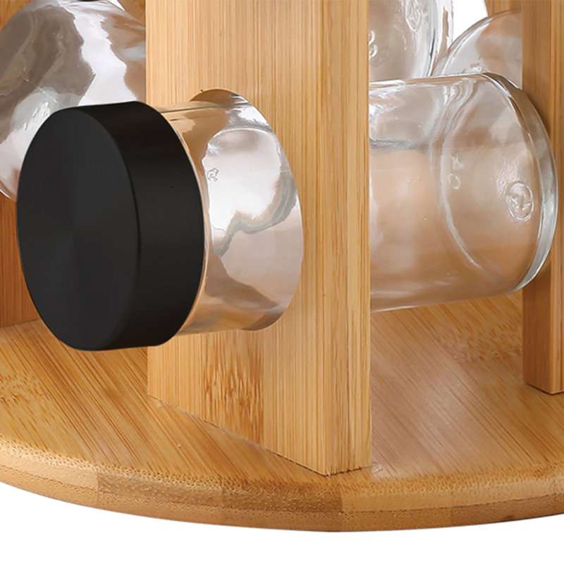 Bamboo Spice Jar & Rack Set