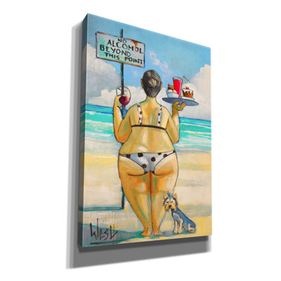 Art mural sur toile, "No Al alcool Beyond This Point" par Ronald West
