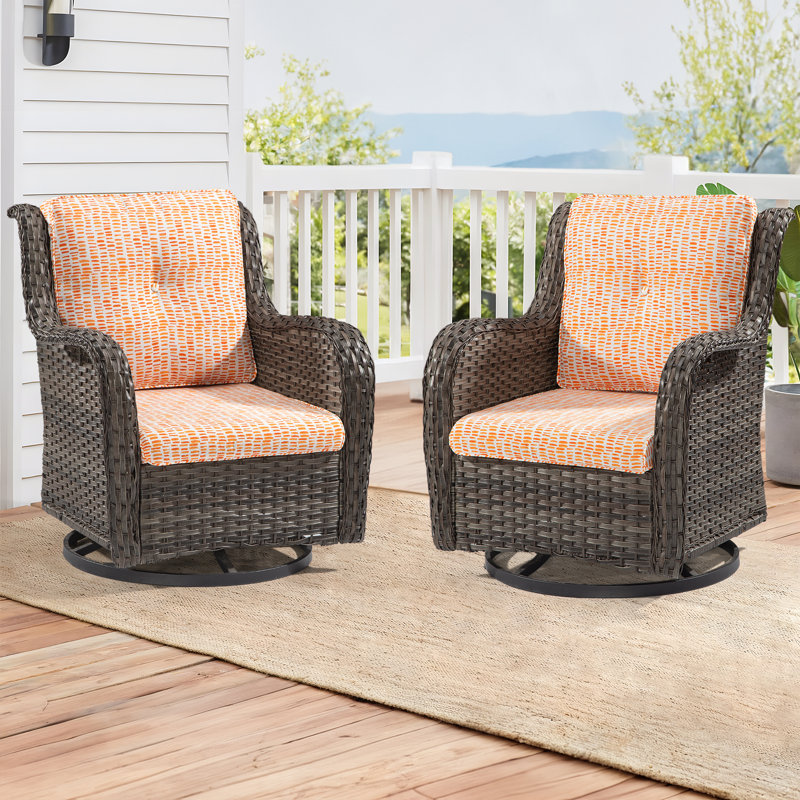 Chaise longue Danice, Orange galet, Brun