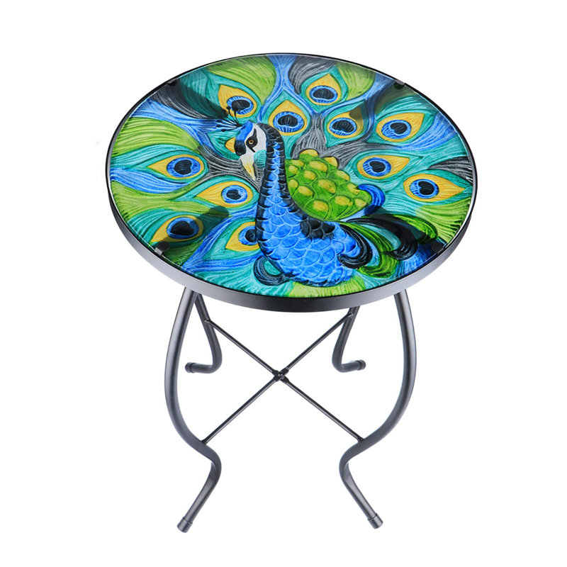 Mehcad Round Metal Outdoor Bistro Table , 35.6cm cm W 35.6cm cm D