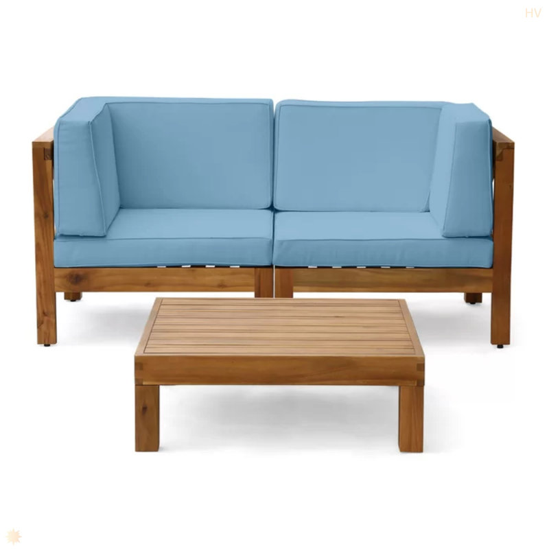 Causeuse modulaire à 2 places avec table basse Brava