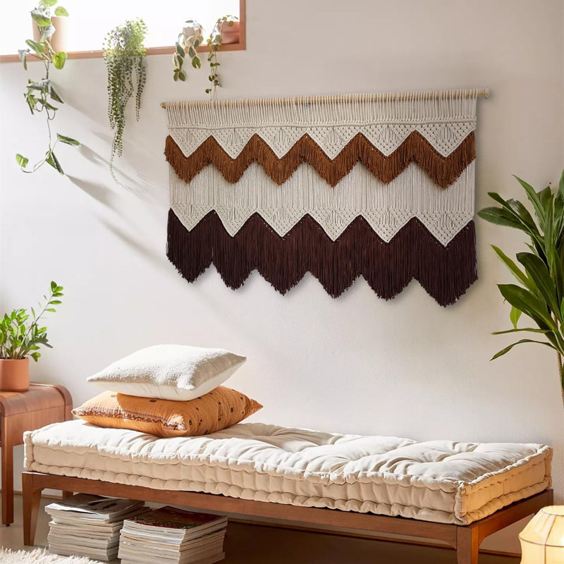 Décoration murale en macramé