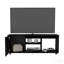 Meuble télé 51 po avec console moderne et porte ouverte et tablettes ouvertes - noir-77670079