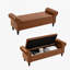 Bancs de rangement 64 po, banc de bout avec rangement, grand repose-pieds rembourré avec capitonnage-1260333746