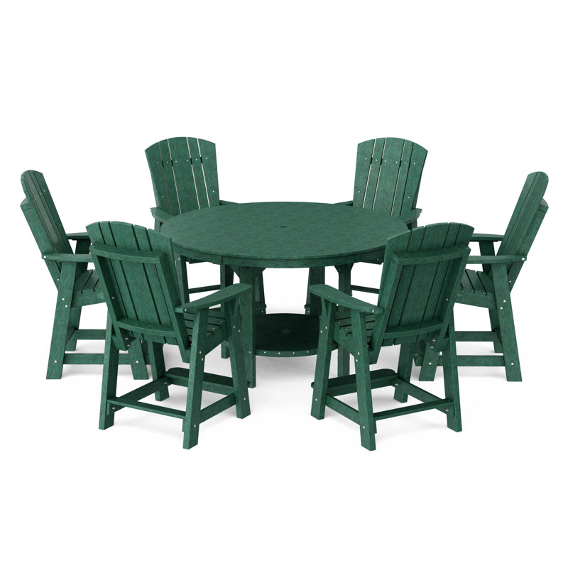 Ensemble de comptoir de pub 7 pièces 60 po Heritage, Vert gazon