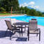 Chaise de patio empilable