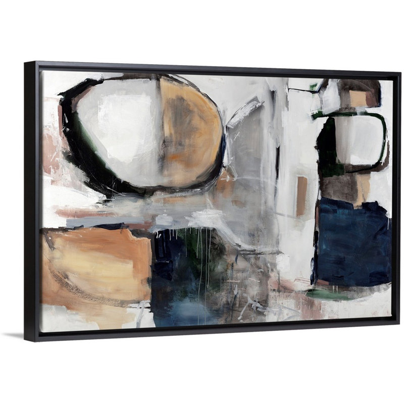 «Abstract Sound II» par Jodi Maas, reproduction d'art sur toile, Cadre flottant noir, H 26 po x l 38 po x P 1,75 po