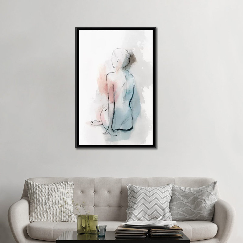 « pastel femme ii », impression sur toile, H 26 po x l 18 po x P 1,5 po, Toile avec cadre noir