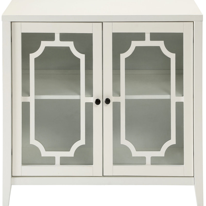 Console blanche avec capacité de rangement - 2 portes et élégance utile gracieuse