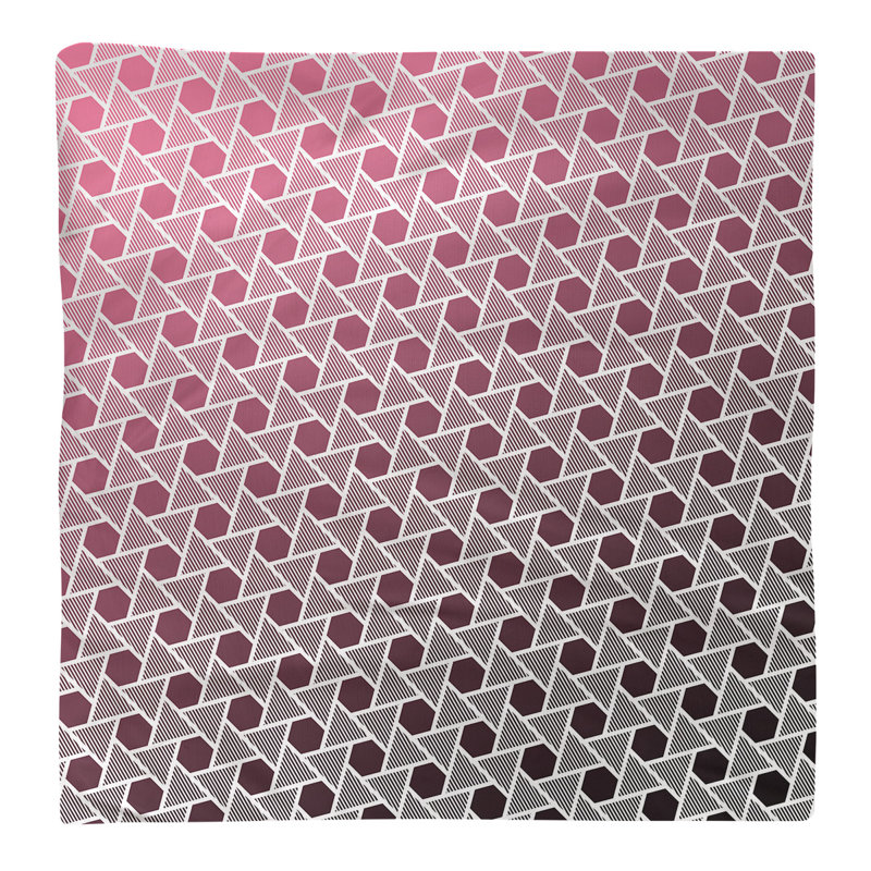 Serviette triangles hexagonals Mcguigan, H 22 po x l 22 po x P 0,1 po, Noir / Rose, Polyester