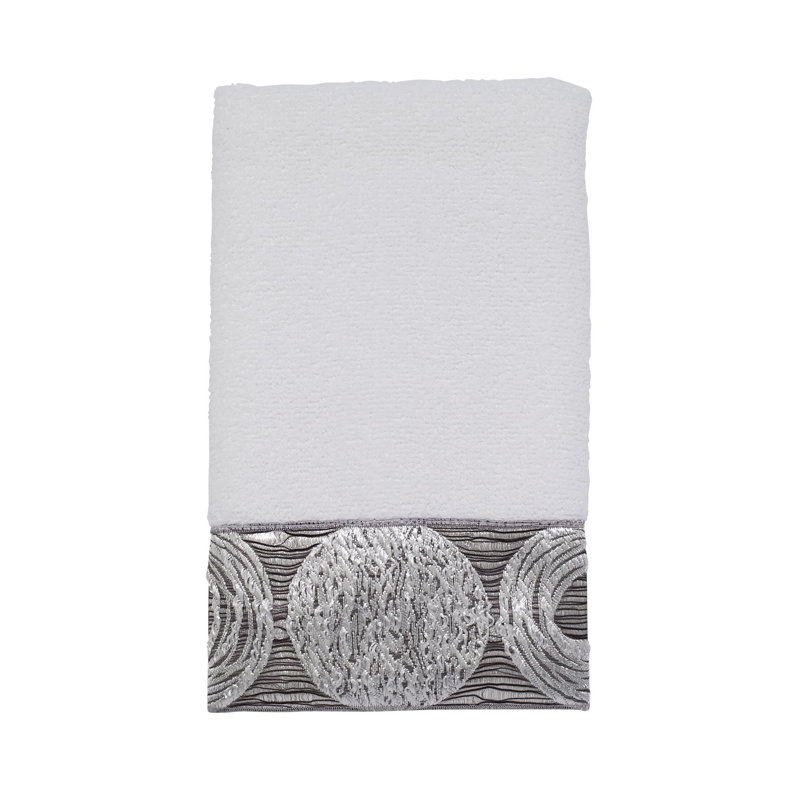 Serviette de bain dorée 100% coton, blanc