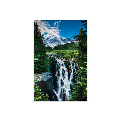Areeba " USA, Washington State, Mount Rainier National Park, Mount Rainier, Waterfall " by George Theodore