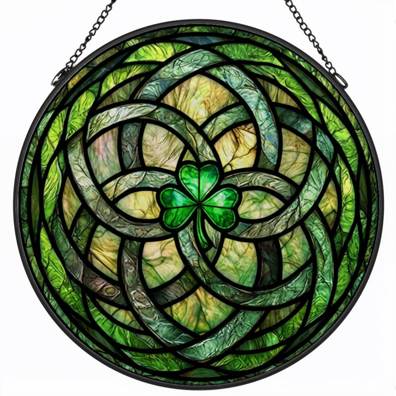 Panneau de vitrail 12 "H Celtic Knot