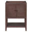 Base de meuble-lavabo 24 po seulement, structure en bois massif, armoire de rangement pour salle de bain avec portes et tablette ouverte, gris-93910269